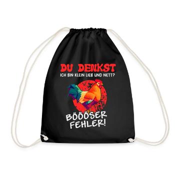 Poulet Tshirt Drôle Drôle Humour Sarcasme Bureau - Sac de sport léger - noir - Devant