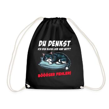 Chat Tshirt Drôle Drôle Humour Sarcasme Bureau - Sac de sport léger - noir - Devant