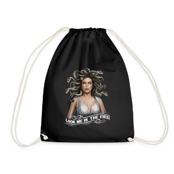 Méduse / Regarde-moi dans les yeux - Sac de sport léger - noir - Devant