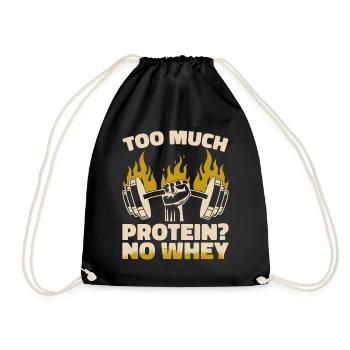 Fitness Trainer Gewichtheben GYM Bodybuilding - Turnbeutel - Schwarz - Vorne