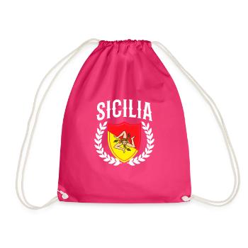 Sicilia Italia, sicilian - Turnbeutel - Fuchsia - Vorne