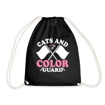 Chats et garde de couleur Funny Marching Band Cats - Sac de sport léger - noir - Devant