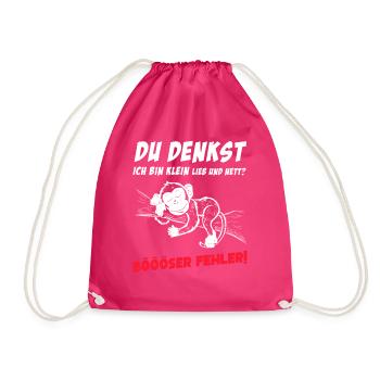 Affe Tshirt Lustig Witzig Humor Sarkasmus Büro - Turnbeutel - Fuchsia - Vorne