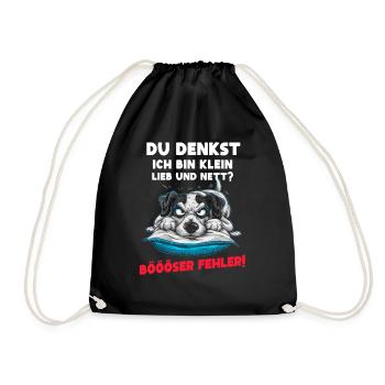 Chien Tshirt Drôle Drôle Humour Sarcasme Bureau - Sac de sport léger - noir - Devant