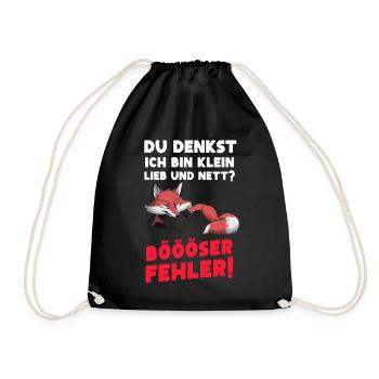 Fox Tshirt Funny Funny Humor Sarcasm Office - Drawstring Bag - black - Front