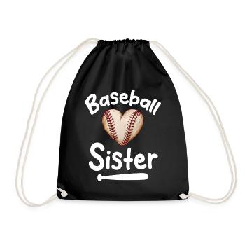 Baseball Sport Baseballspieler Pitcher Catcher USA - Turnbeutel - Schwarz - Vorne