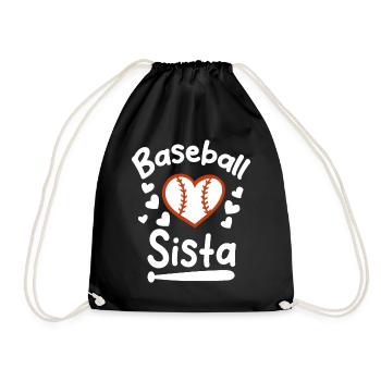 Baseball Sport Baseballspieler Pitcher Catcher USA - Turnbeutel - Schwarz - Vorne