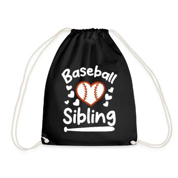 Baseball Sport Baseballspieler Pitcher Catcher USA - Turnbeutel - Schwarz - Vorne