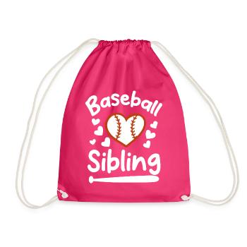 Baseball Sport Baseballspieler Pitcher Catcher USA - Turnbeutel - Fuchsia - Vorne