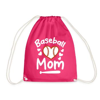 Baseball Sport Baseballspieler Pitcher Catcher USA - Turnbeutel - Fuchsia - Vorne