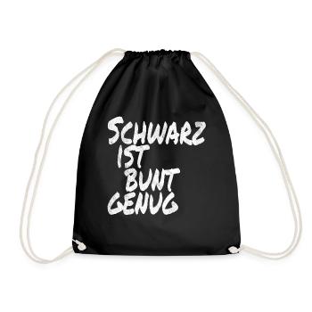 Black Is Colorful Enough Gothic Black Metal Emo - Drawstring Bag - black - Front