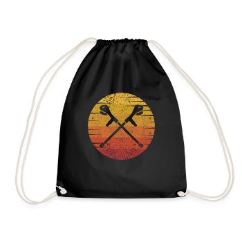 Retro Broken Arm Leg Broken Bone Broken Finger - Drawstring Bag - black - Front