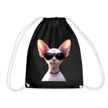 Chat Sphynx Chat Sphynx Chat Canadien Mignon Sphinx - Sac de sport léger - noir - Devant