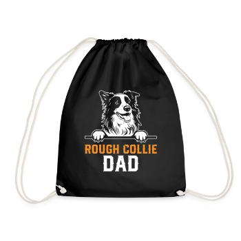 Rough Collie Dad Rough Collie Dog Lover Daddy Roug - Turnbeutel - Schwarz - Vorne