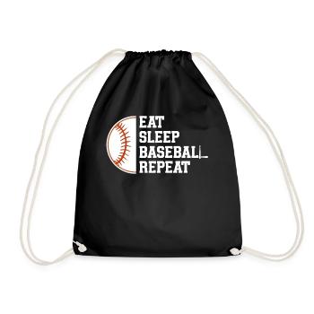 Baseball Sport Baseballspieler Pitcher Catcher USA - Turnbeutel - Schwarz - Vorne