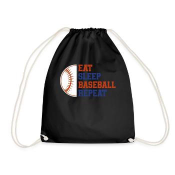 Baseball Sport Baseballspieler Pitcher Catcher USA - Turnbeutel - Schwarz - Vorne