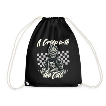 gruseliHalloween : Une frayeur avec le chat - Sac de sport léger - noir - Devant