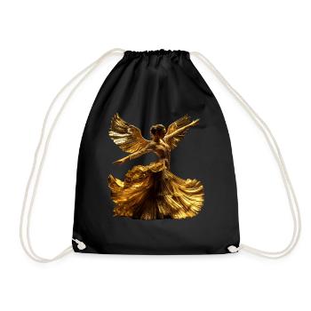Flamenco Tänzerin Gold Flügel Spanien Kleid Tänzer - Turnbeutel - Schwarz - Vorne