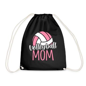 Volleyball Mom Bump Set Spike Lustiger Volleyball - Turnbeutel - Schwarz - Vorne
