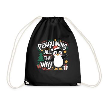 Noël des pingouins - Pingouin jusqu’au bout - Sac de sport léger - noir - Devant