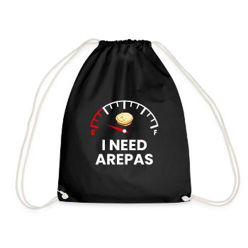 necesito arepas, venezuelan arepa - Turnbeutel - Schwarz - Vorne
