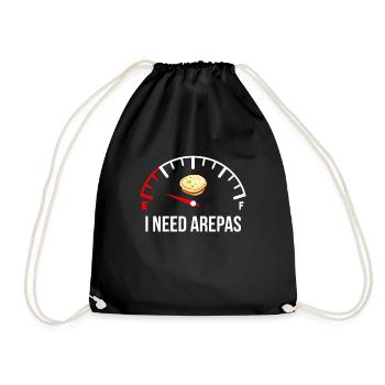necesito arepas, venezuelan arepa - Turnbeutel - Schwarz - Vorne