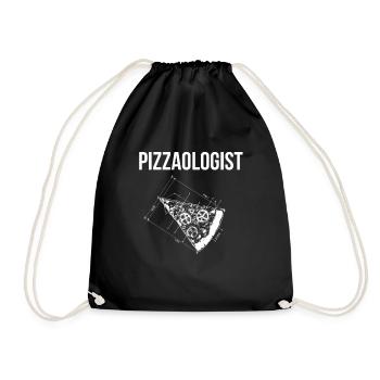pizza queen, funny pizza lover - Turnbeutel - Schwarz - Vorne