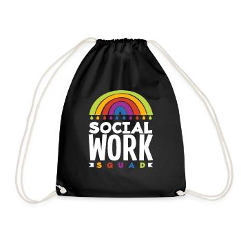 Social Work Team Rainbow - Drawstring Bag - black - Front