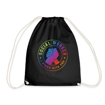 Travail social Je suis à vos côtés - Sac de sport léger - noir - Devant