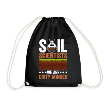 Bodenwissenschaftler Soil Science - Turnbeutel - Schwarz - Vorne