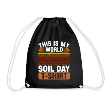 Bodenwissenschaftler Soil Science - Turnbeutel - Schwarz - Vorne