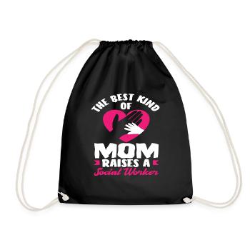 Die Beste Art Von Mama Erzieht Einen - Turnbeutel - Schwarz - Vorne