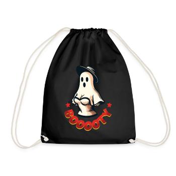 Drôle Halloween Vintage Rétro Booty Ghost Fun - Sac de sport léger - noir - Devant