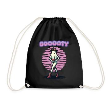 Drôle Halloween Butin Cowboy Fille Fantôme - Sac de sport léger - noir - Devant