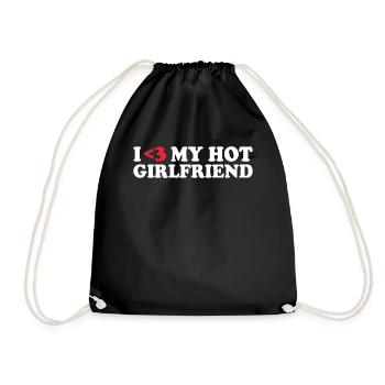 Girlfriend Girlfriend Relationship Couple Love Couple - Drawstring Bag - black - Front