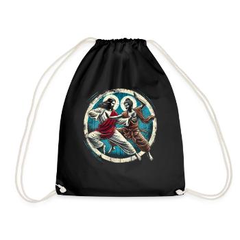 Jesus vs Buddah - Drawstring Bag - black - Front