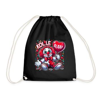 Carnival Cologne Cologne Alaaf Cologne Clown Cute - Drawstring Bag - black - Front