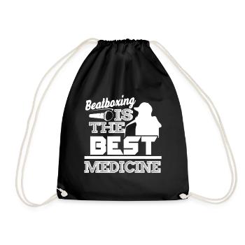 Beatboxing Is The Best Medicine - Drawstring Bag - black - Front