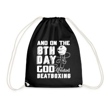 Beatboxing God Created Beatboxing - Drawstring Bag - black - Front