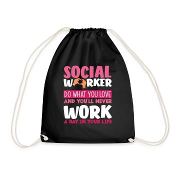 Les travailleurs sociaux font ce que vous aimez - Sac de sport léger - noir - Devant