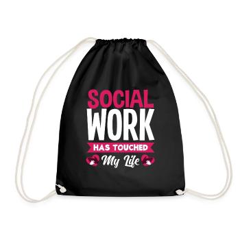 Le travail social a touché ma vie - Sac de sport léger - noir - Devant