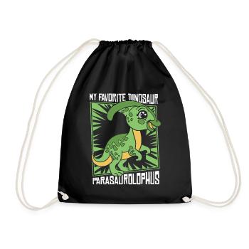 My Favorite Dinosaur Dinosaur Hadrosauridae - Drawstring Bag - black - Front