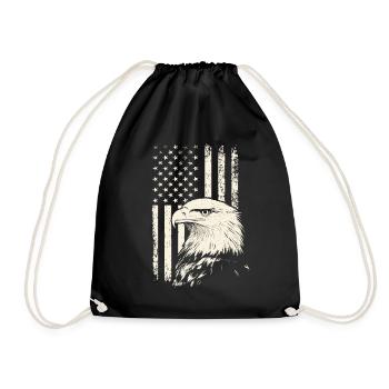 Patriot Bald Eagle – Journée des anciens combattants du 4 juillet - Sac de sport léger - noir - Devant