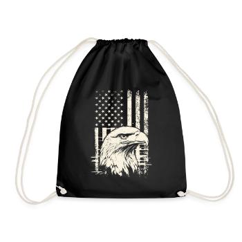 USA Patriot Weißkopfseeadler 4. Juli Veterans Day - Turnbeutel - Schwarz - Vorne