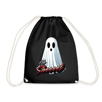 Oh Sheet Gespenst Lustig Halloween Spaß - Turnbeutel - Schwarz - Vorne