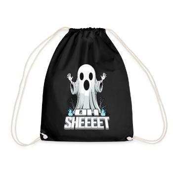 Halloween Oh Sheet Gespenst Lustig - Turnbeutel - Schwarz - Vorne
