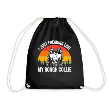 Rough Collie Lover - J’adore mon Rough - Sac de sport léger - noir - Devant