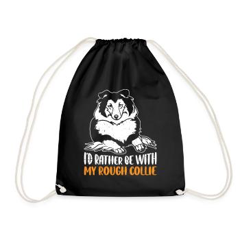 Rough Collie Lover - Je préfère être avec mon Rough C - Sac de sport léger - noir - Devant