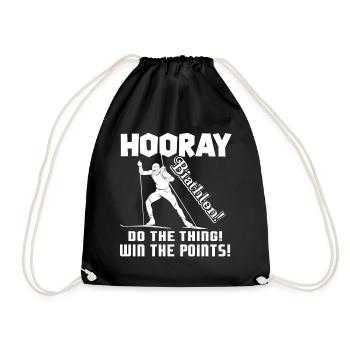 Biathlon Do The Thing Win The Points - Drawstring Bag - black - Front