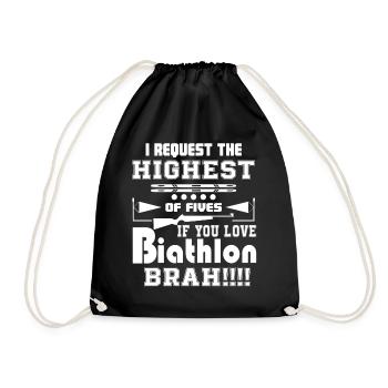 Biathlon Love Biathlon - Drawstring Bag - black - Front